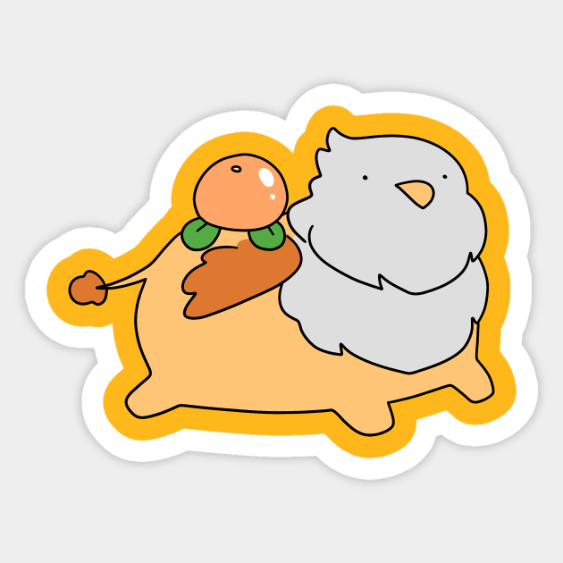 Orange Fruit Griffin Sticker by saradaboru